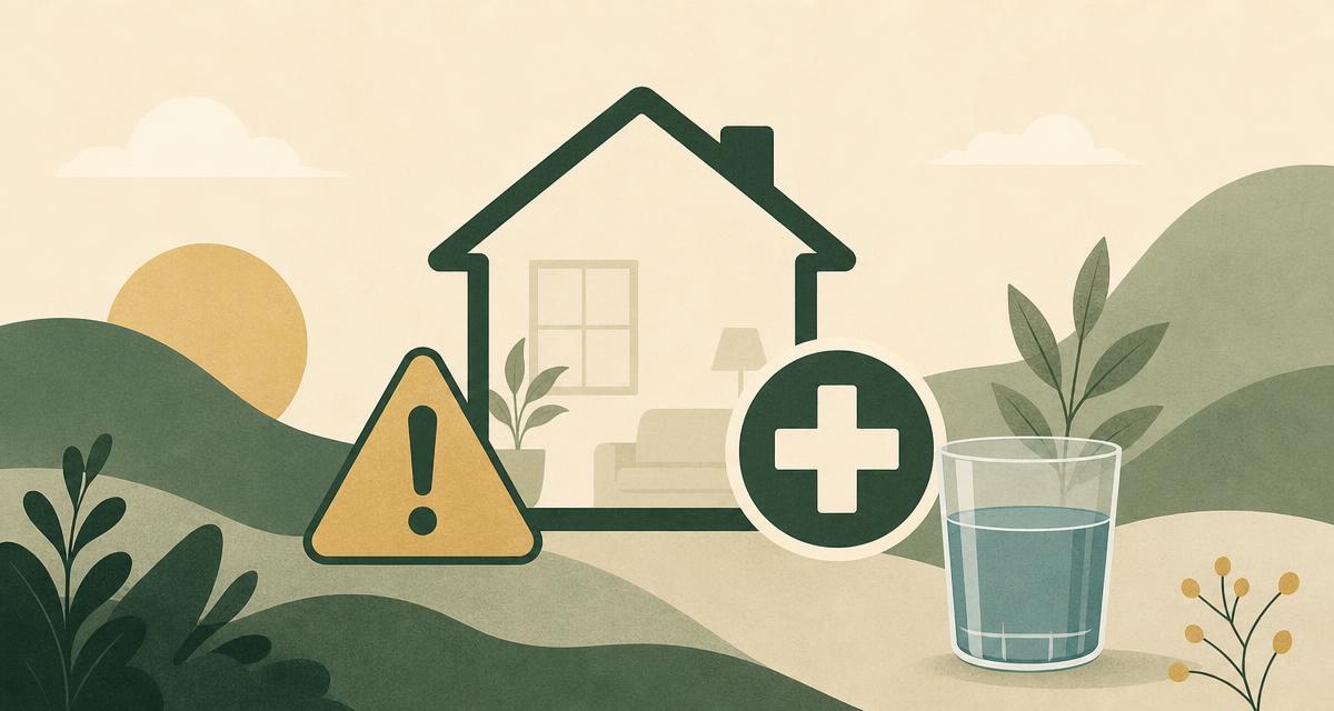 Addiction Valley illustration of a home outline with a medical cross and calm hills, representing supervised alcohol detox