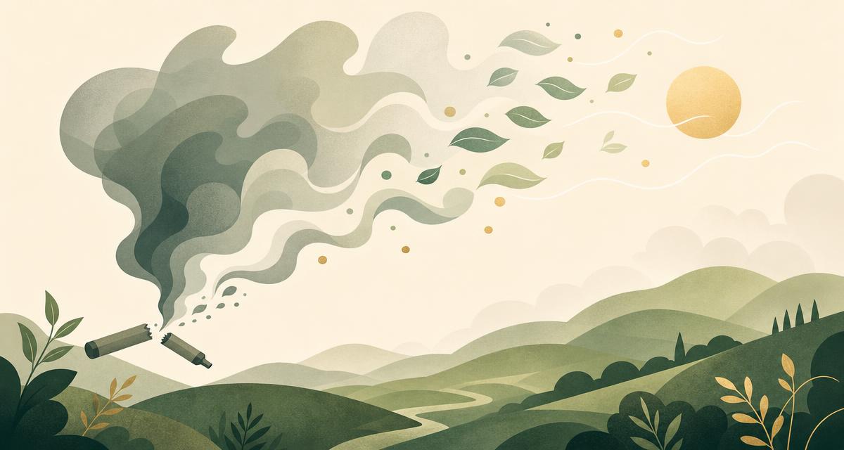 Addiction Valley illustration of vapour clearing over green hills, representing quitting vaping