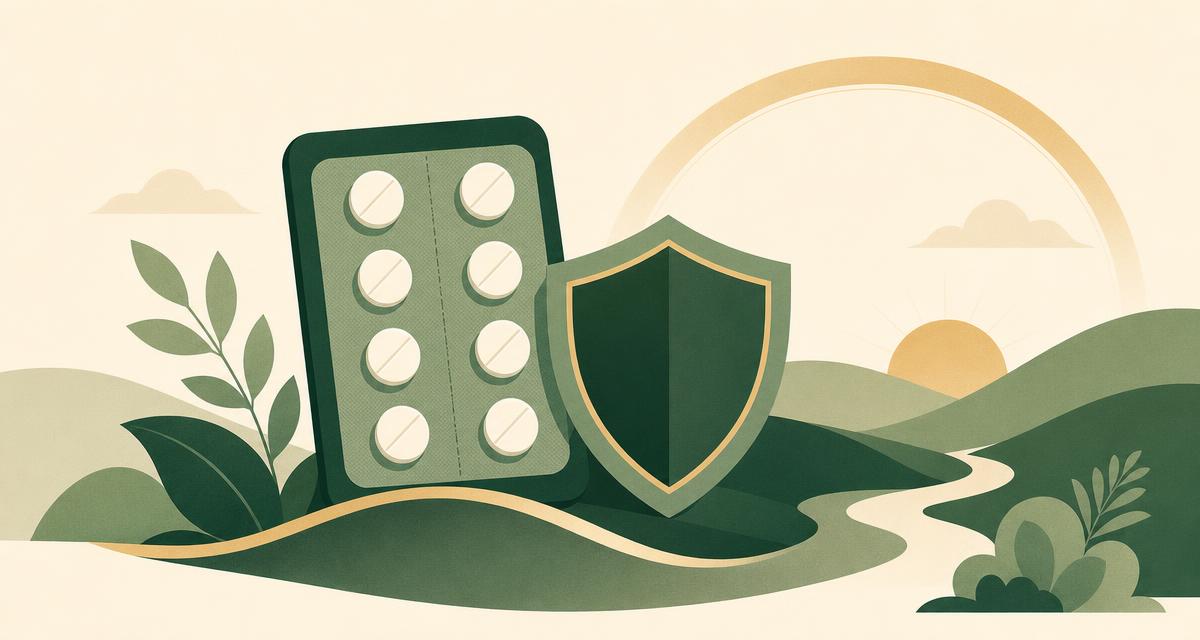 Addiction Valley illustration of a tablet sheet and protective shield over green hills, representing Suboxone treatment